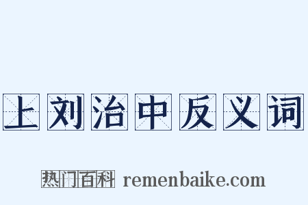 上刘治中反义词是什么意思的图片